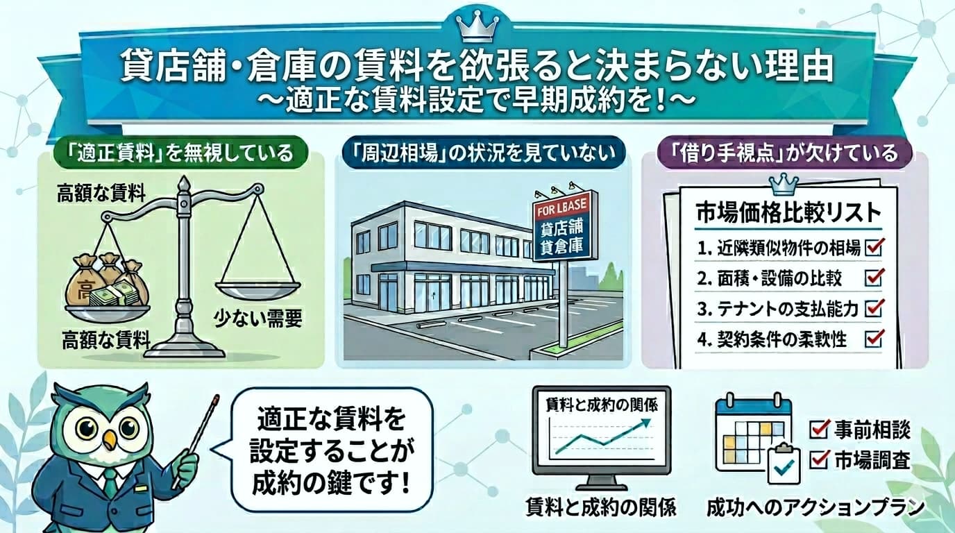 賃料を欲張ると決まらない理由｜堺市で貸店舗を貸したいオーナー様へ