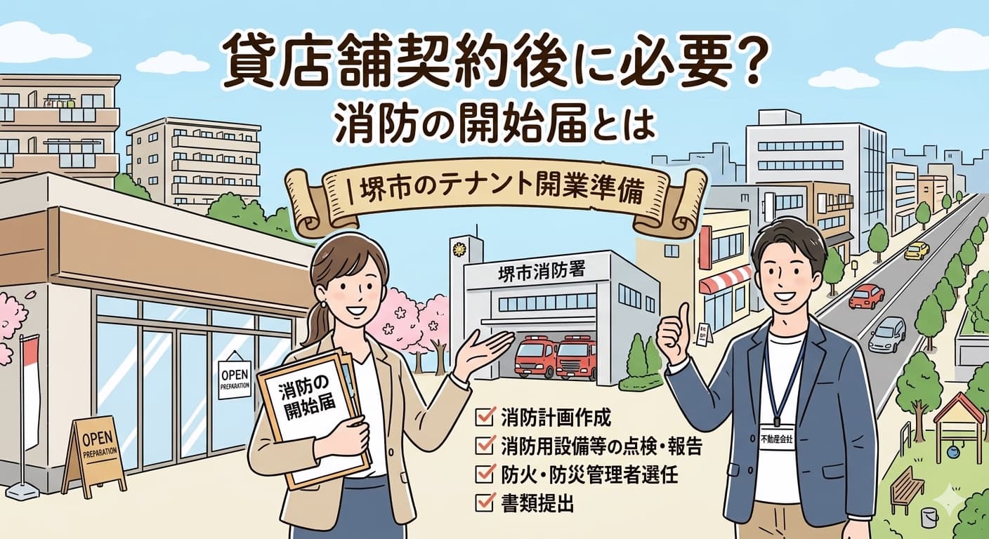 貸店舗契約後に必要？消防の開始届とは｜堺市のテナント開業準備