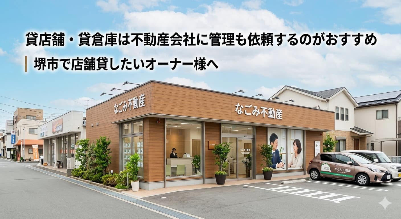 貸店舗・貸倉庫は不動産会社に管理も依頼するのがおすすめ｜堺市で店舗貸したいオーナー様へ